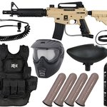 Tippmann US Army Alpha Black Elite Tactical Heavy Gunner Paintball Gun Package Kit