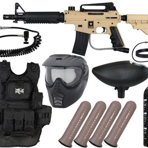 Tippmann US Army Alpha Black Elite Tactical Heavy Gunner Paintball Gun Package Kit