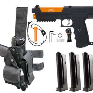 Tippmann TiPX Trufeed Deluxe Pistol Kit - Black/Sunburst Orange