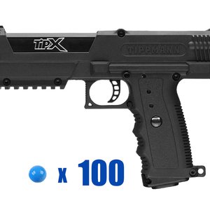 Tippmann TiPX Alpha Paintball Pistol Package Kit - Black/Black