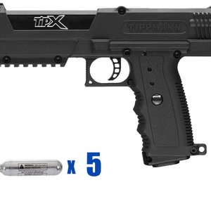 Tippmann TiPX Uniform Paintball Pistol Package Kit - Black/Black