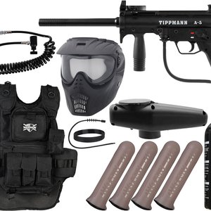 Tippmann A5 RT Heavy Gunner Paintball Gun Package Kit