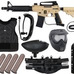 Tippmann US Army Alpha Black Elite Tactical Light Gunner Paintball Gun Package Kit