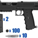 Tippmann TiPX November Paintball Pistol Package Kit - Black/Black