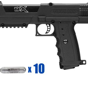 Tippmann TiPX Victor Paintball Pistol Package Kit - Black/Black