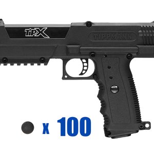 Tippmann TiPX Bravo Paintball Pistol Package Kit - Black/Black
